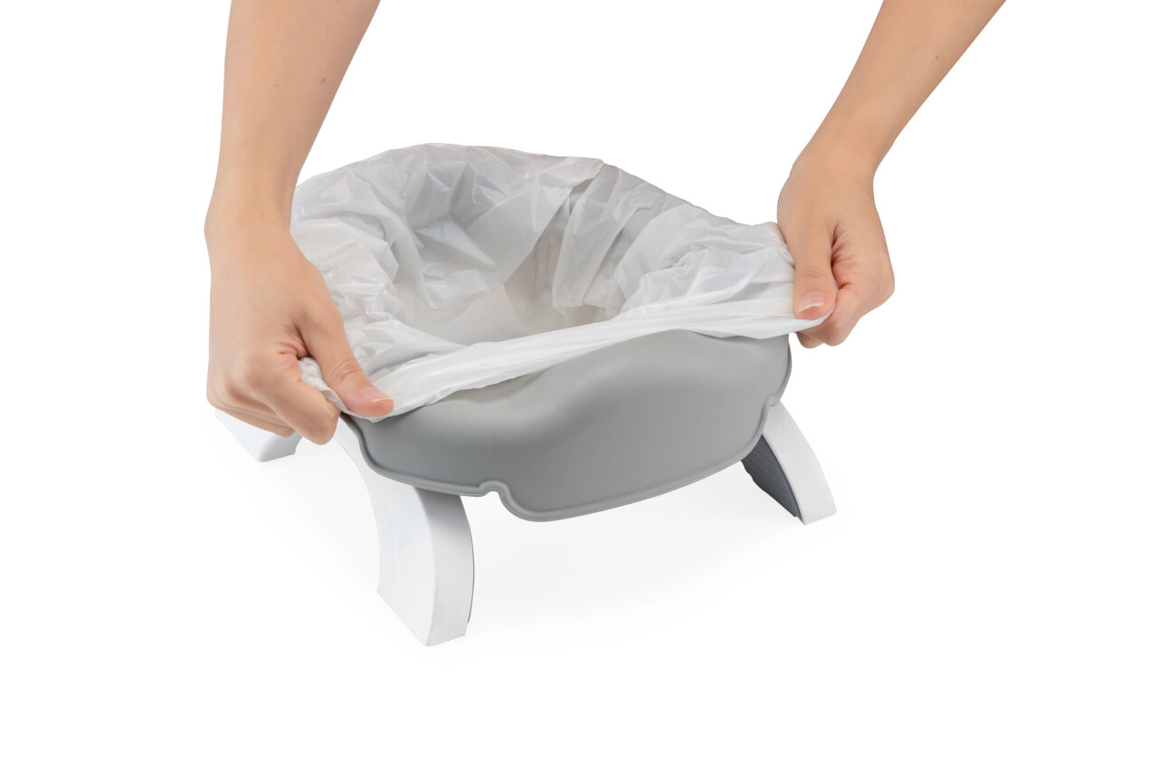 BabyJem Portatif Lazımlık + 5 Poşet Hediye 591 (Yeni) Soft Gri - 4