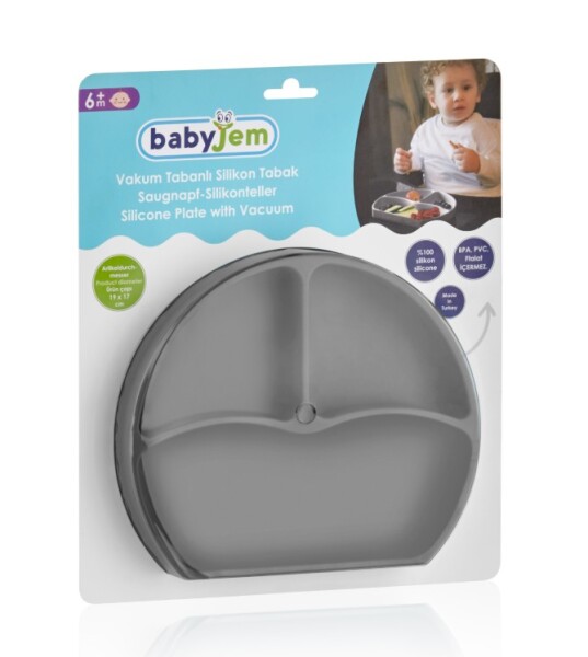 BabyJem Silikon Tabak 715 Gri - BabyJem