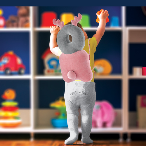 BabyJem Bebek Melek Kanadı Koruma Yastığı 527 Pembe Kadife - 2