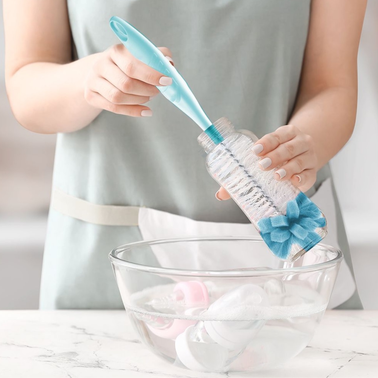 BabyJem Süngerli Biberon Fırçası 776 Mavi - 2