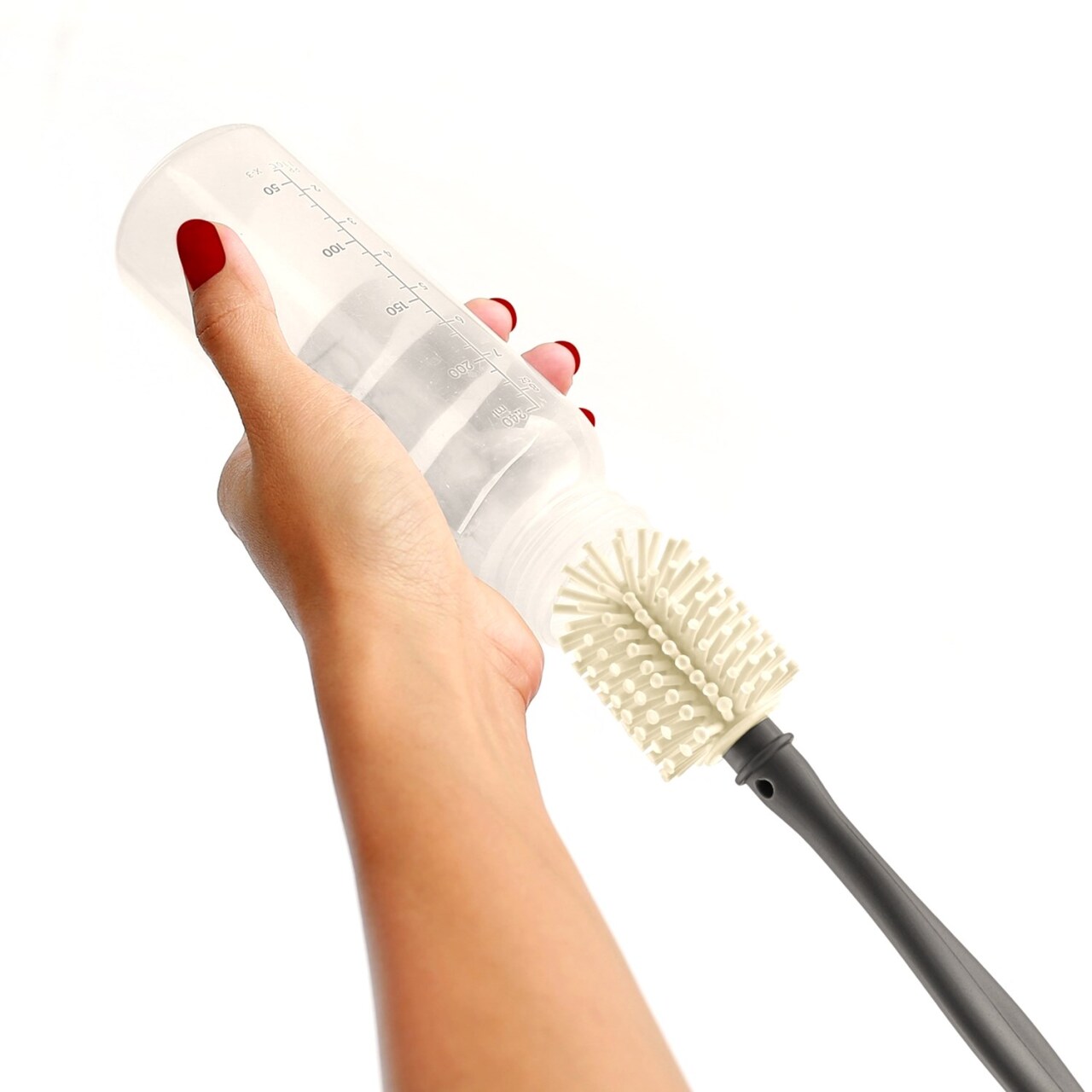 فرشاة تنظيف لهاية وزجاجة الرضاعة من بيبي جيم 723 لون بيج فاتح - 2