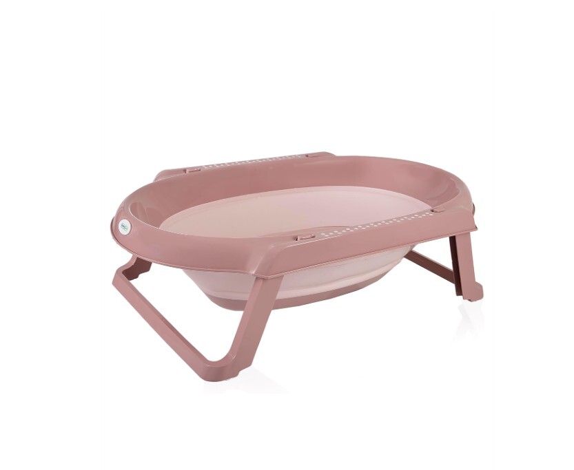 طقم حوض استحمام قابل للطي من بيبي جيم، 5 قطع، لون سلمون 596 - 2