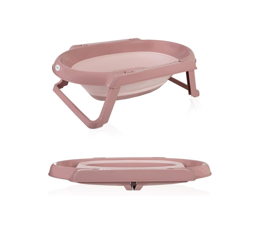 طقم حوض استحمام قابل للطي من بيبي جيم، 5 قطع، لون سلمون 596 - 3