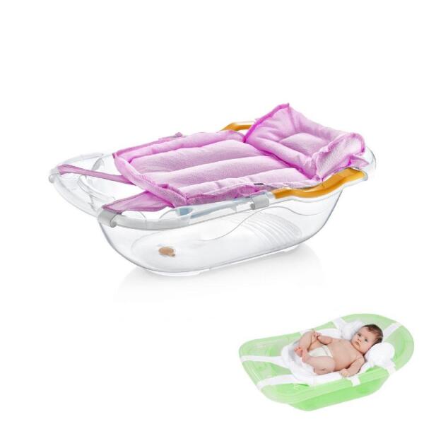 BabyJem Köpüklü Bebek Banyo Küvet Filesi 164 Pembe - BabyJem