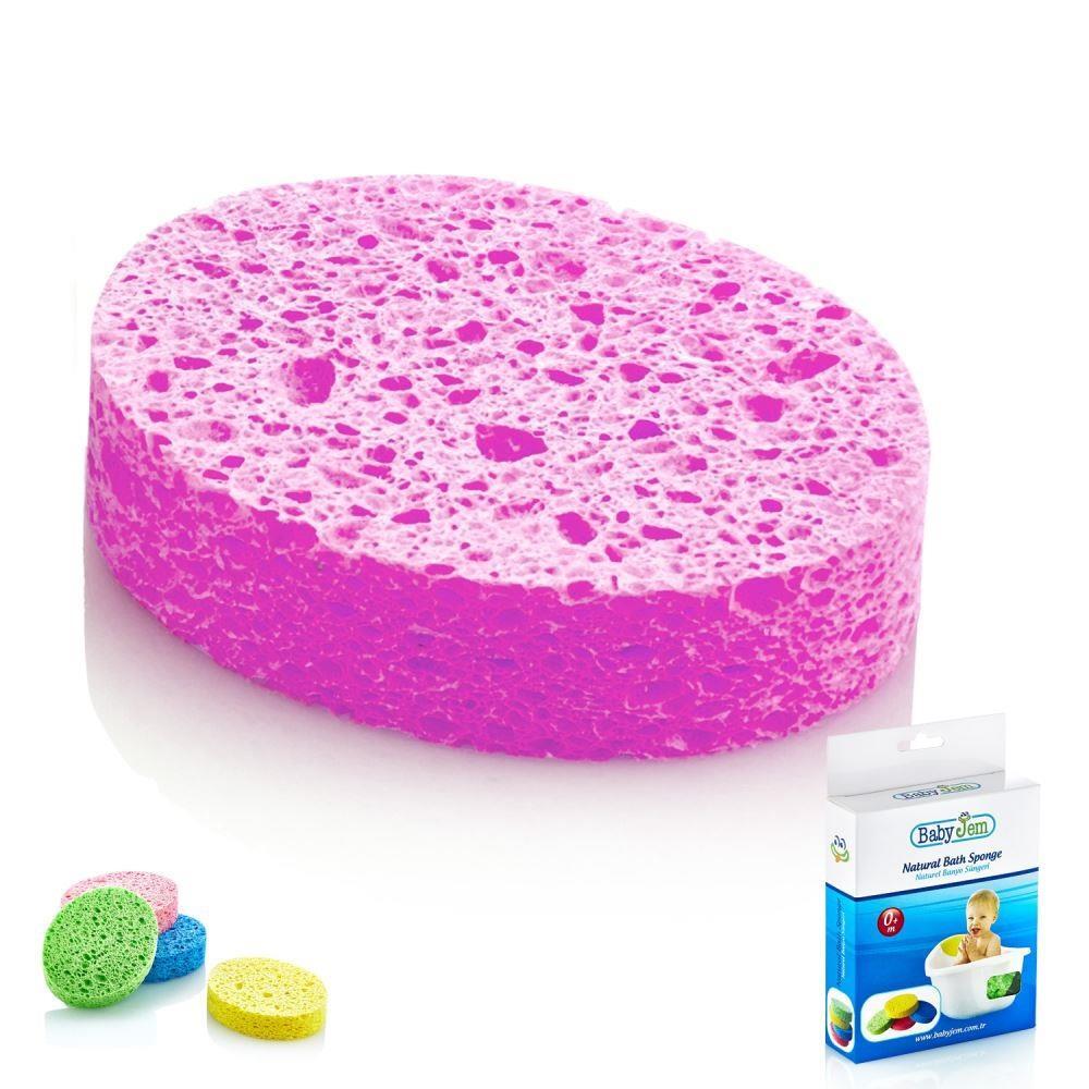 إسفنجة استحمام للأطفال من بيبي جيم، مصنوعة من السليلوز، رقم 020، لون وردي - 1