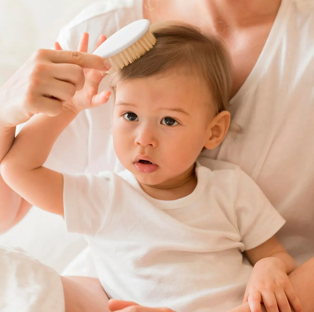 BabyJem Doğal Kıl Fırça Tarak Seti 519 Gri - 2