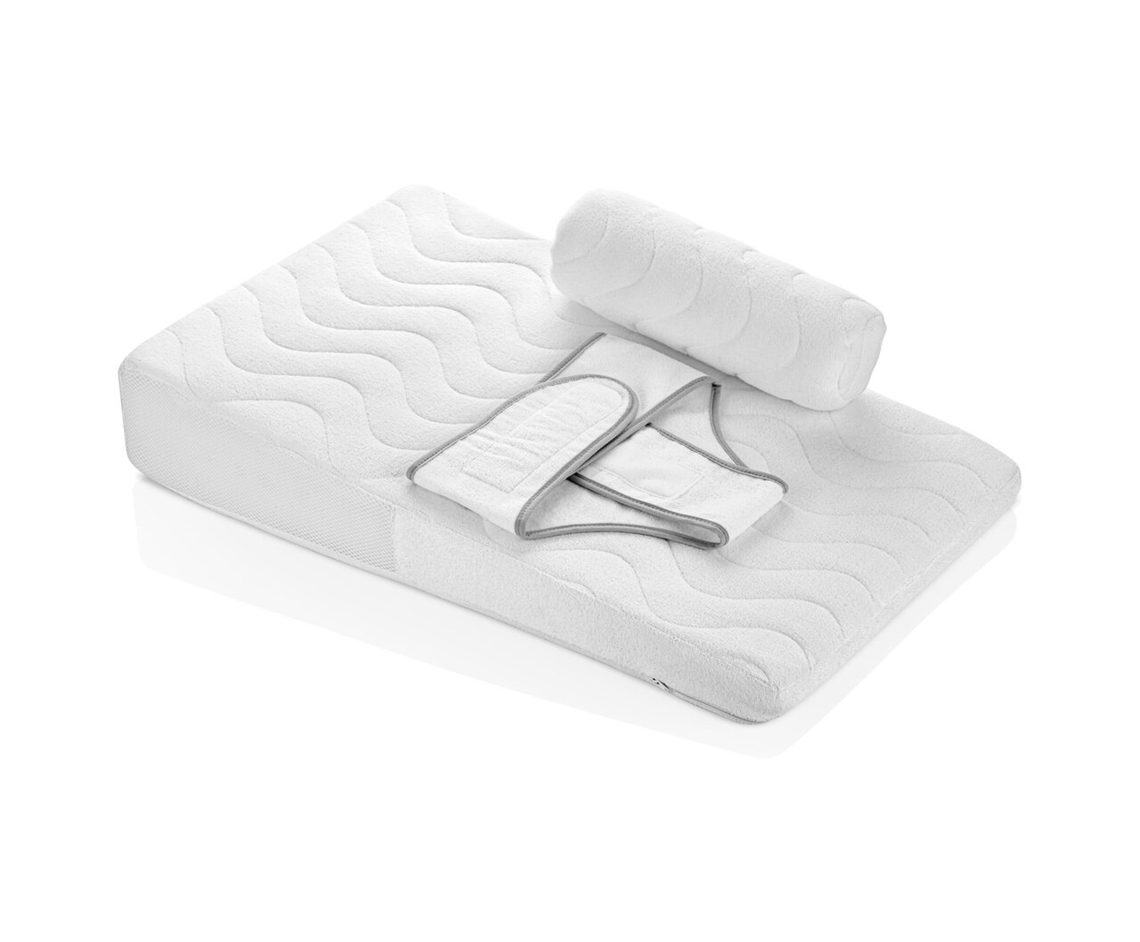 وسادة بيبي جيم لعلاج ارتجاع المريء للأطفال، لون أبيض، مقاس 132 - 1