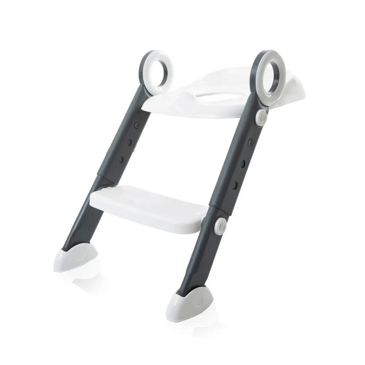 محول مرحاض بيبي جيم القابل للطي والدرج 861 أبيض - 1