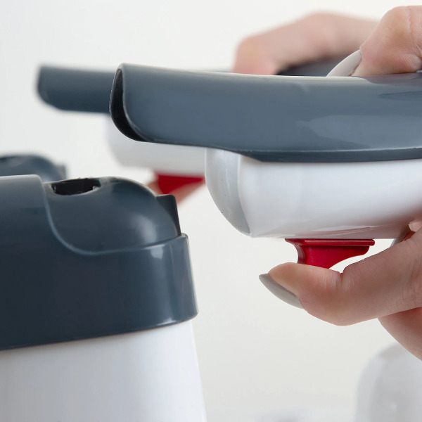 مقعد استحمام ورضاعة بيبي جيم بفتحة جانبية، لون أنثراسيت - 4