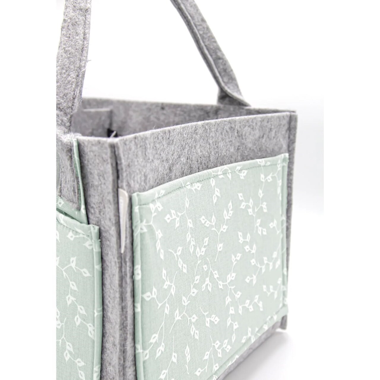 حقيبة العناية بالأم والطفل من بيبي جيم، مصنوعة من اللباد، رقم 772، لون أخضر مزهر - 3