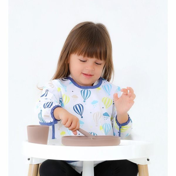 مريلة بيبي جيم مطبوعة بأكمام بتصميم بالون 784 - 4