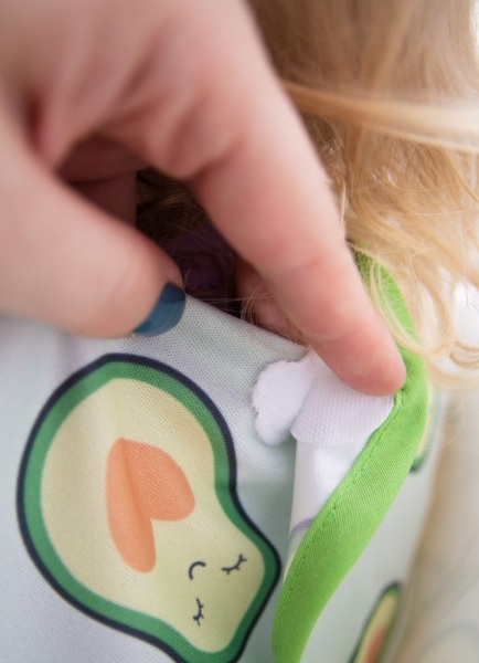 مريلة مطبوعة للأطفال الرضع من بيبي جيم بأكمام، رقم 784، لون الأفوكادو - 3
