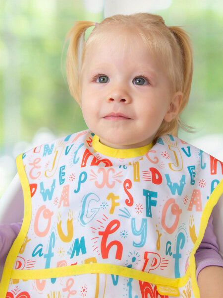BabyJem Baskılı BLW Kolsuz Önlük 788 Harf Desen - 5
