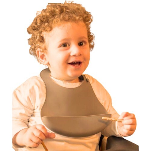 بيبي جيم مريلة سيليكون صغيرة 718 لاتيه - 2