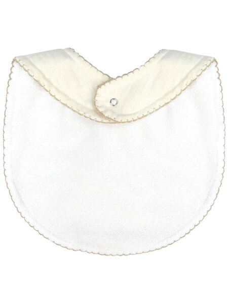 BabyJem Crinkle Muslin Bib 811 إكرو - 3