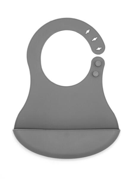 BabyJem Mini Silikon Önlük 718 Gri - BabyJem