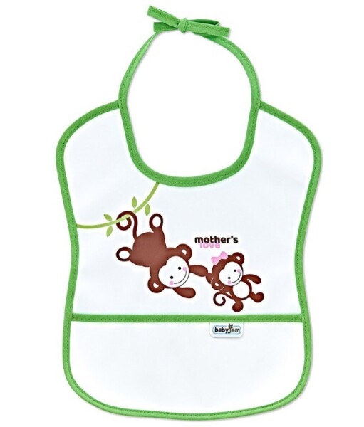 BabyJem Poli Muşamba Küçük Mama Önlüğü 030 Yeşil - BabyJem