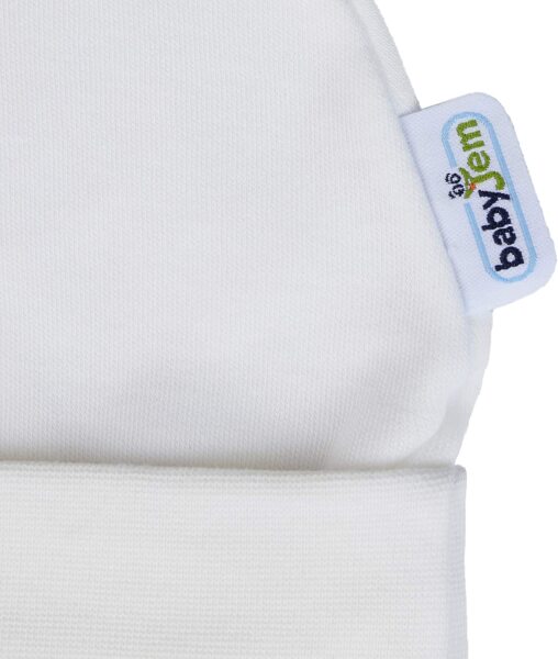 BabyJem Yenidoğan Bebe Şapka 397 Beyaz - 2