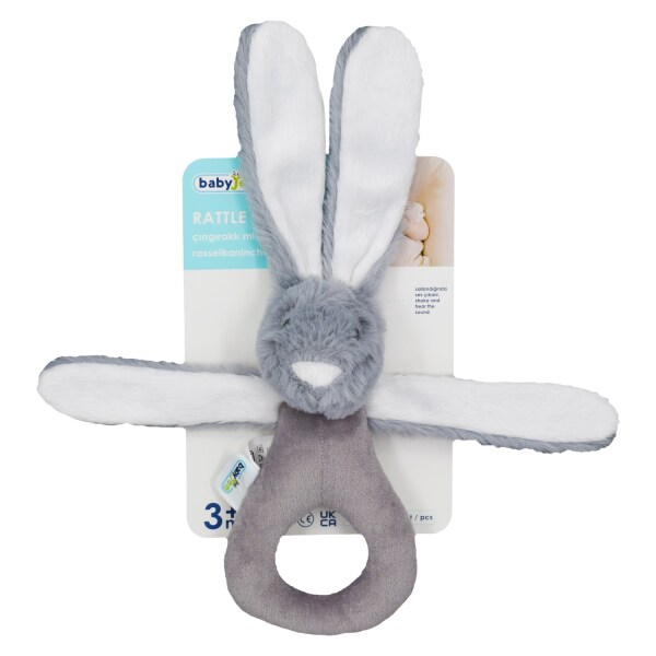 BabyJem Tutmalı Peluş Mini Tavşan 842 Gri - BabyJem