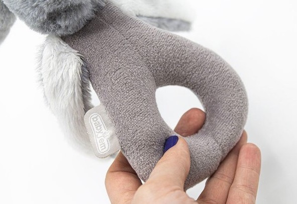 أرنب صغير قطيفة مثبت بمقبض من بيبي جيم، رقم 842، رمادي - 5