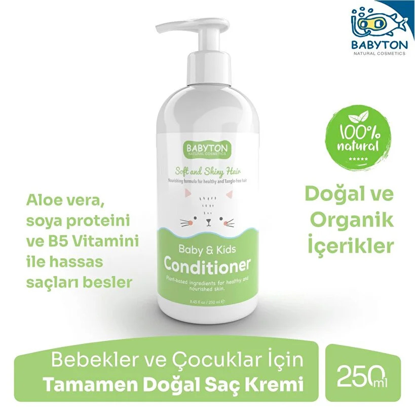 Babyton Bebek ve Çocuklar İçin Doğal Saç Kremi 250 ml - 1