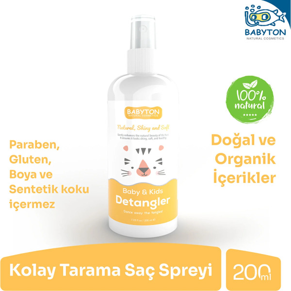 Babyton Bebek ve Çocuklar İçin Kolay Tarama Saç Spreyi 200 ml - Babyton