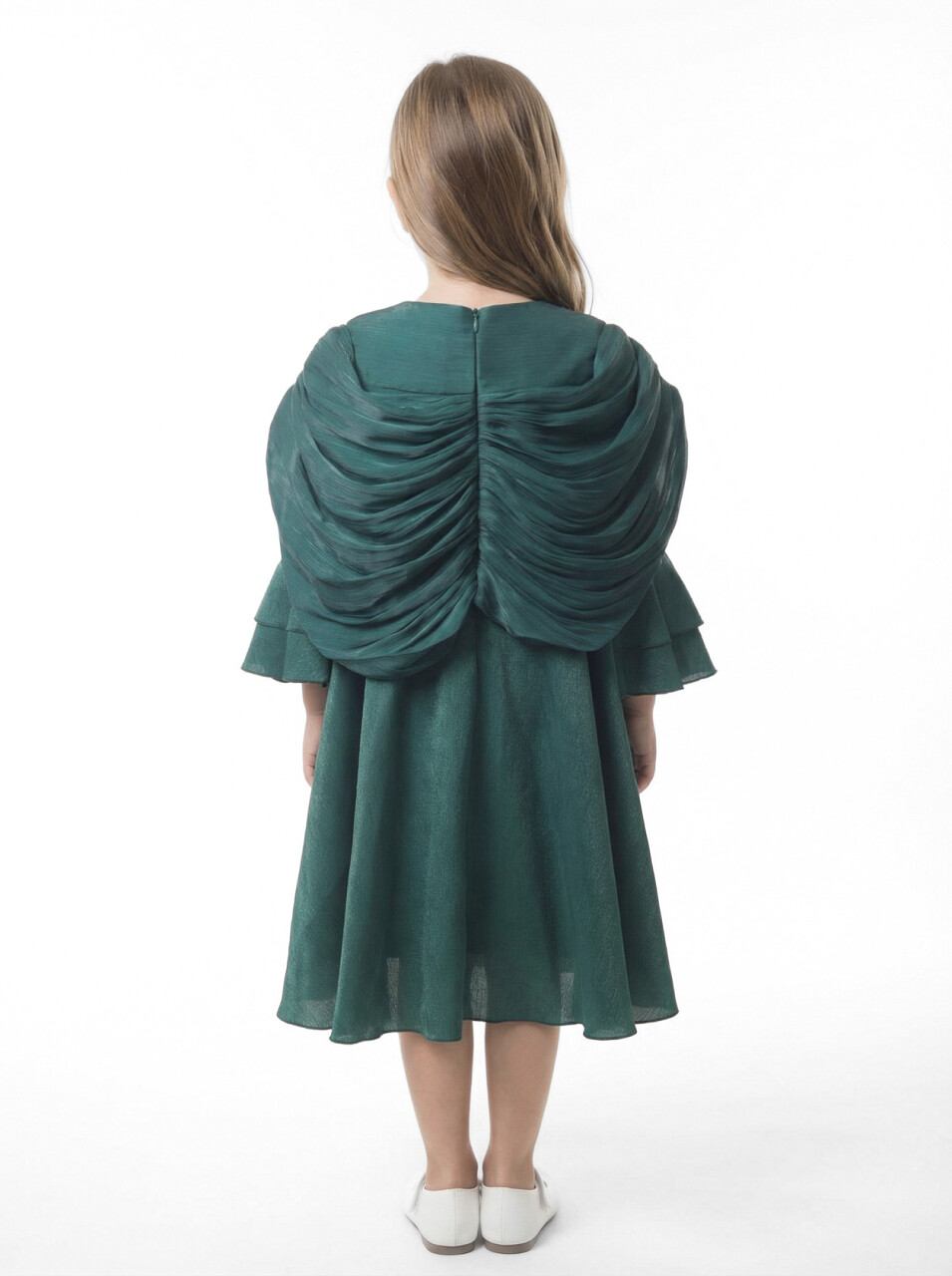 Kız Çocuk Elbise 3-10 Yaş 989 Yeşil - 2