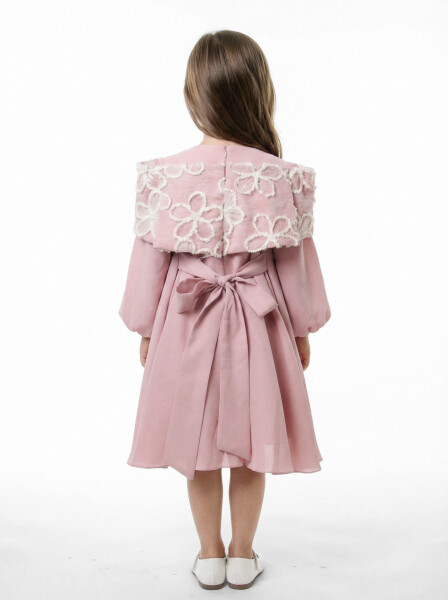 Kız Çocuk Elbise 3-10 Yaş 985 Pembe - 2