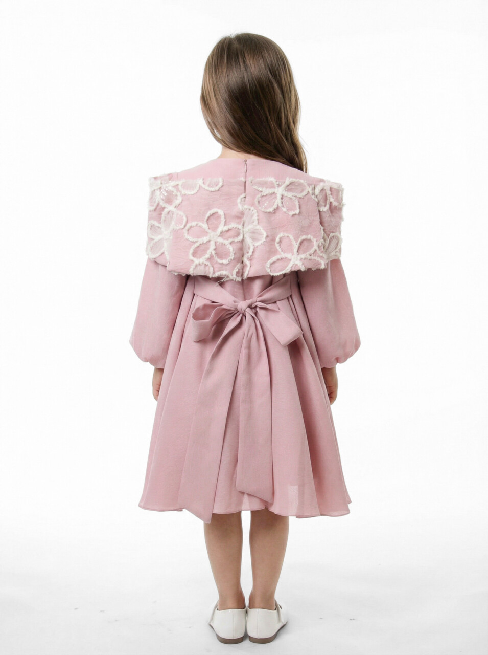 Kız Çocuk Elbise 3-10 Yaş 985 Pembe - 2