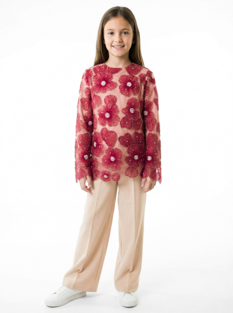 Kız Çocuk 3'lu Alt Üst Takım 11-15 Yaş 2039 Bordo - 3