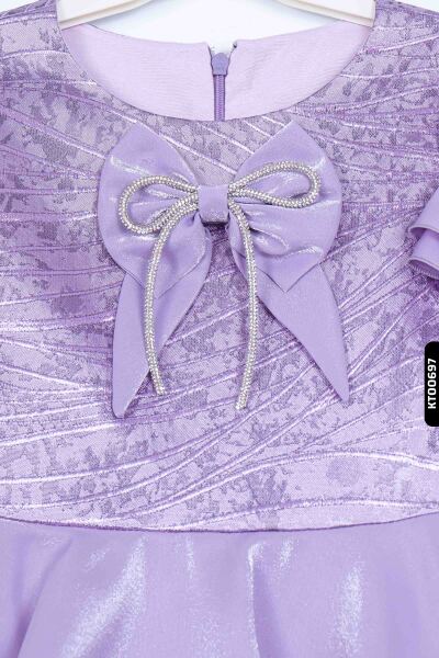 Kız Çocuk Elbise 3-7 Yaş 924 Mor - 6