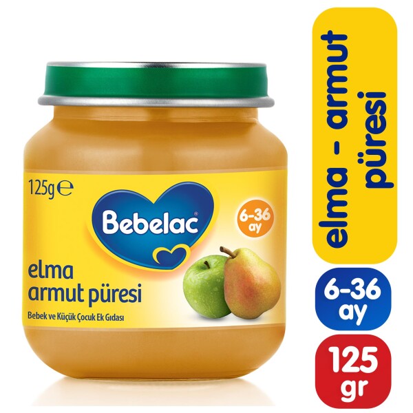 Bebelac Elma Armut Püresi Kavanoz Maması 125 Gr - Bebelac