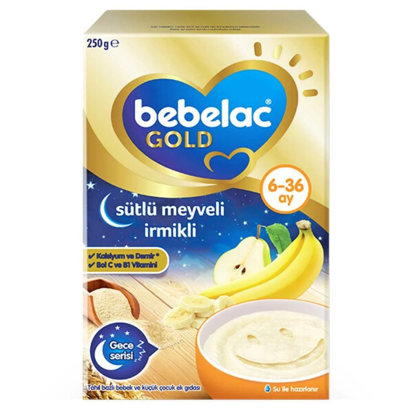 Bebelac Gold Sütlü Meyveli İrmikli Kaşık Maması 250 Gr - Bebelac