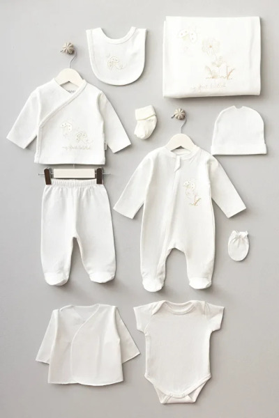 Bebitof Uğur Böceği 10 Parça Hastane Çıkışı 10122 Ekru - Bebitof Baby