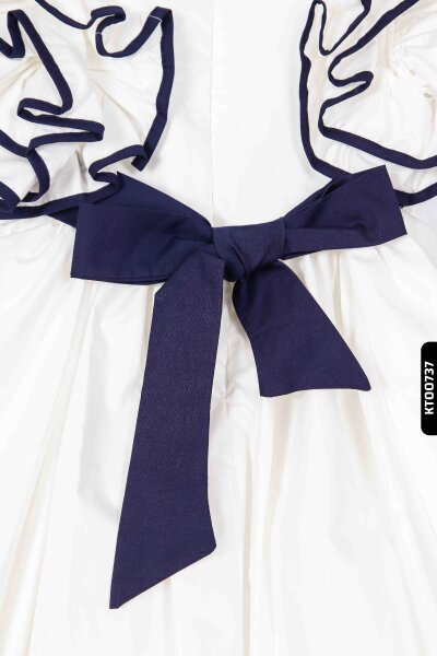 KIZ ÇOCUK ELBİSE 6-14 YAŞ 6505 Beyaz - 6