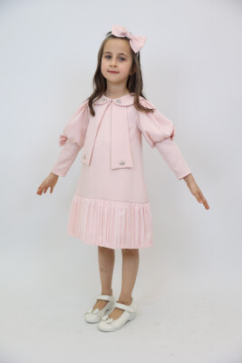 Kız Çocuk Elbise 1-6 Yaş 2901 Somon - 2