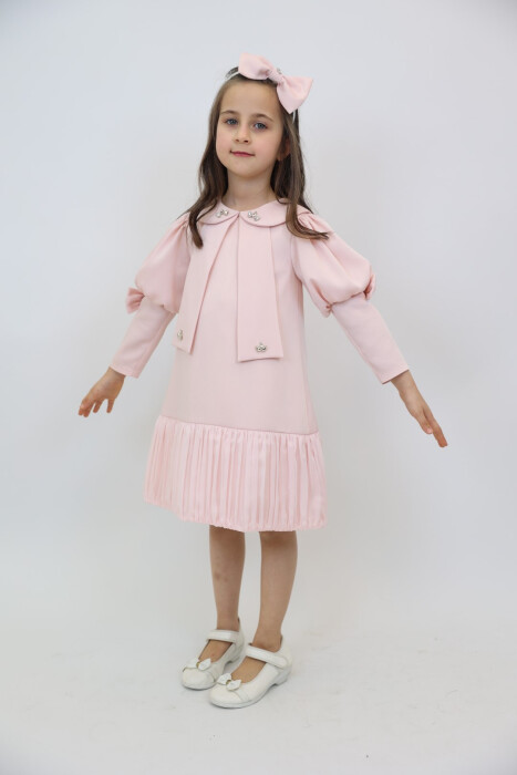 Kız Çocuk Elbise 1-6 Yaş 2901 Somon - 2