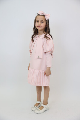 Kız Çocuk Elbise 1-6 Yaş 2901 Somon - 3