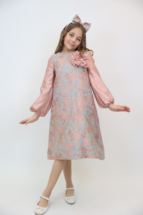 فستان بناتي من عمر 3-10 سنوات 3925 - 10