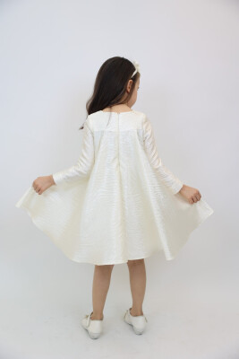 Kız Çocuk Elbise 3-10 Yaş 2920 Ekru - 4