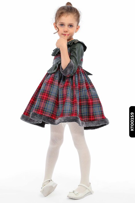 فستان بناتي من عمر 4-12 سنة 1608 - 3