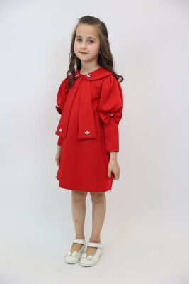 Kız Çocuk Elbise 1-6 Yaş 2915 Kırmızı - 2