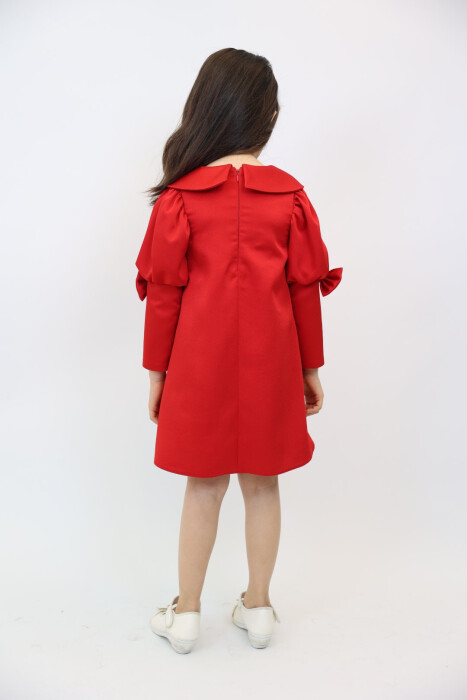 Kız Çocuk Elbise 1-6 Yaş 2915 Kırmızı - 6