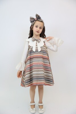 Kız Çocuk Elbise 2-7 Yaş 2929 Ekru - 2
