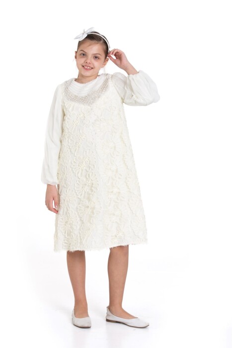 فستان بناتي من عمر 4 إلى 12 سنة 3927 - 1
