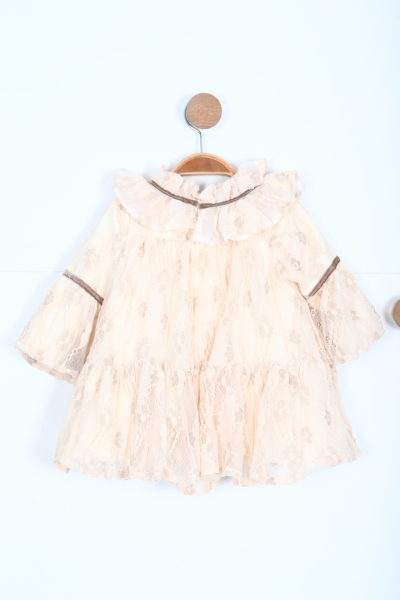 Kız Çocuk Elbise 9Ay - 5Yaş 2928 Bej - 5