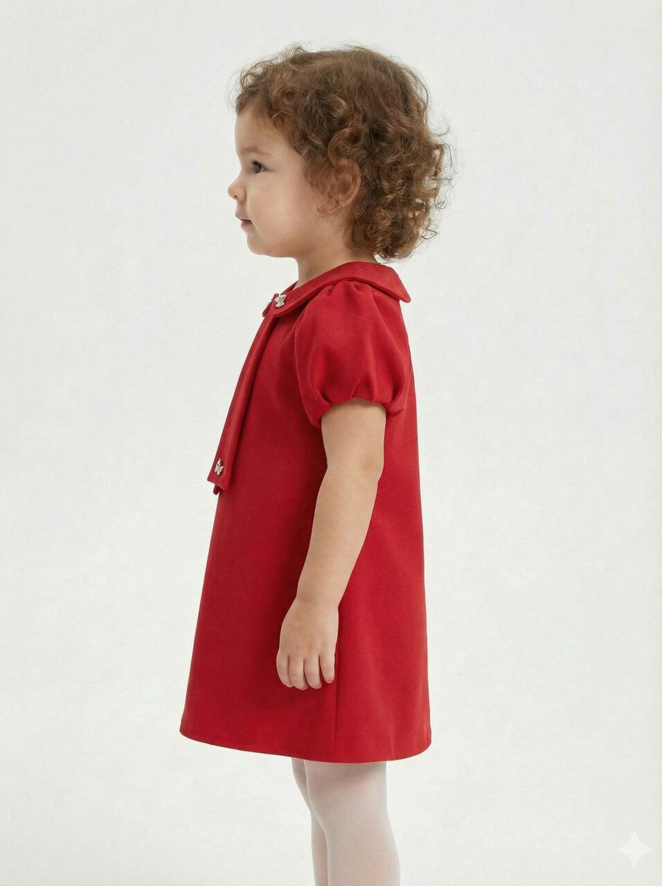 فستان بناتي بأكمام قصيرة من عمر 1 إلى 6 سنوات 2915-1 - 2