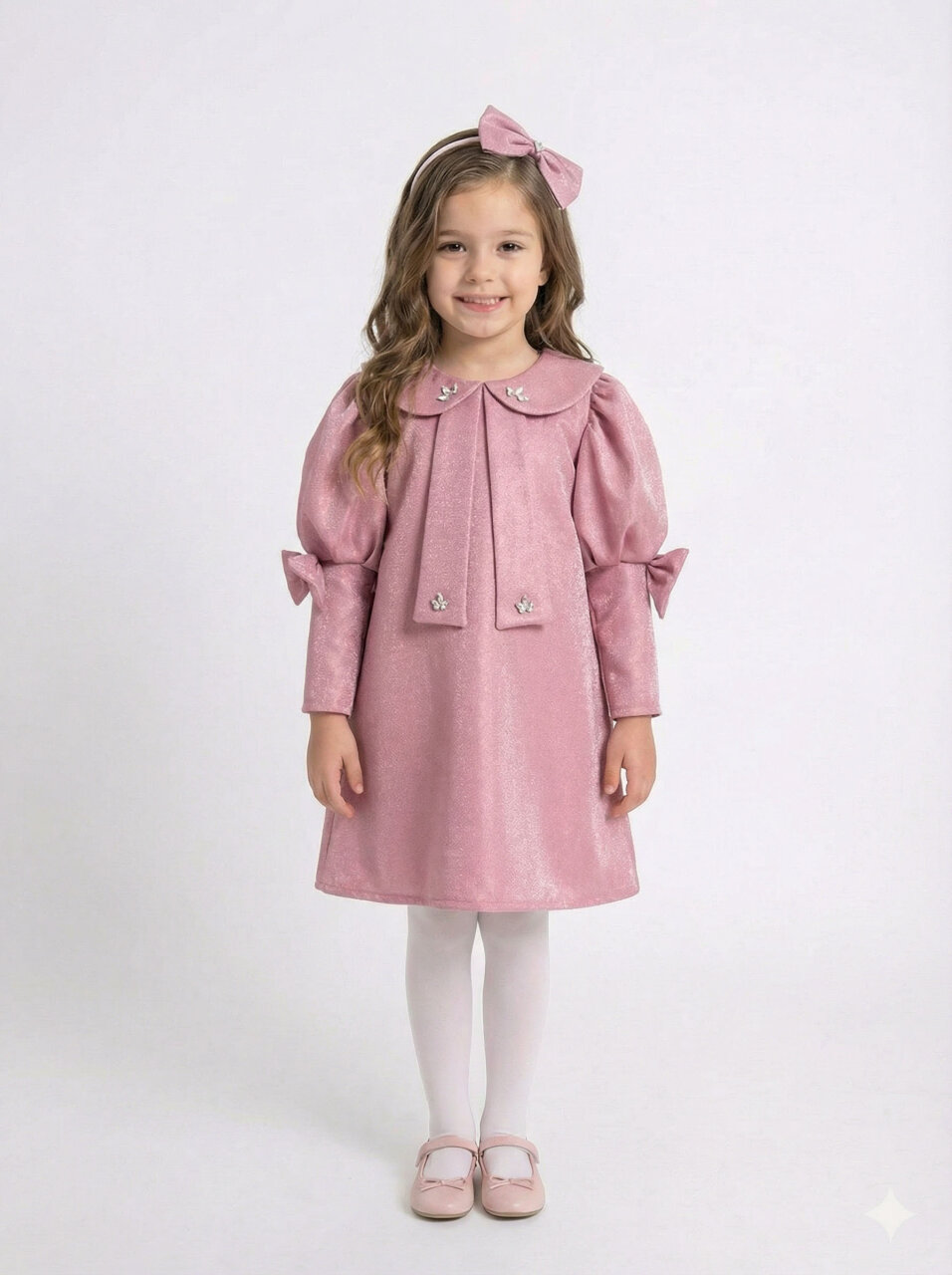 Kız Çocuk Elbise 1-6 Yaş 2915 Pembe - 1