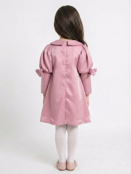 Kız Çocuk Elbise 1-6 Yaş 2915 Pembe - 3