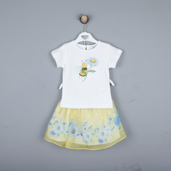 P-003316 (bes 2393) Kız Takım 6-18 Ay Ekru - Sari - BEST KIDS